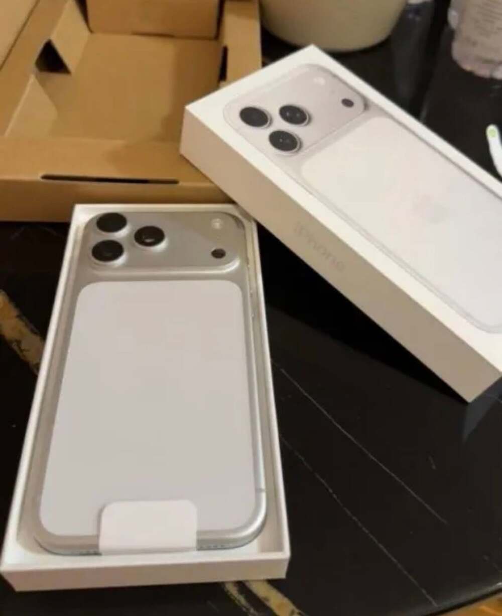 Apple iPhone 17 Pro Silver Unlocked Smartphone with Box
